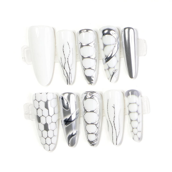 Elegante Stiletto Press-On Nagelset Karnz