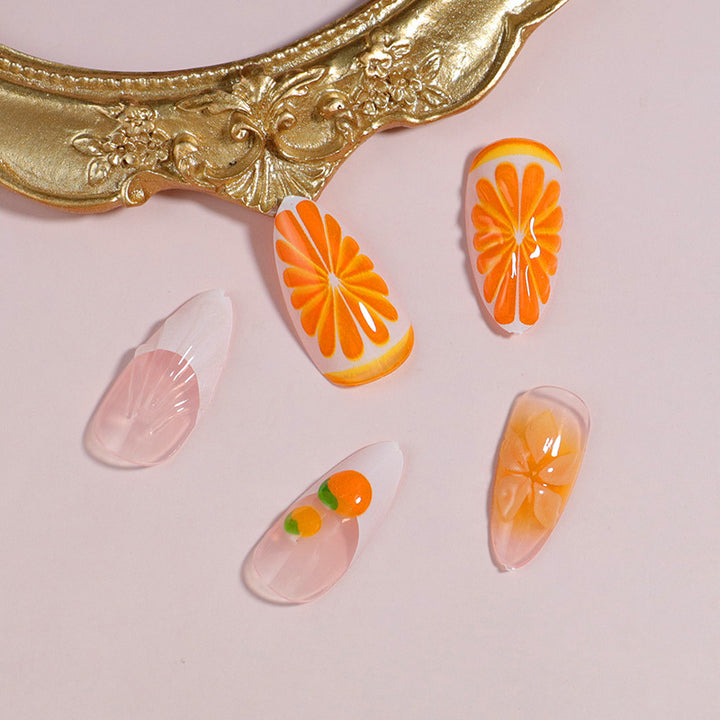 Premium Press-On Nail Set mit dekorativen Akzenten Karnz