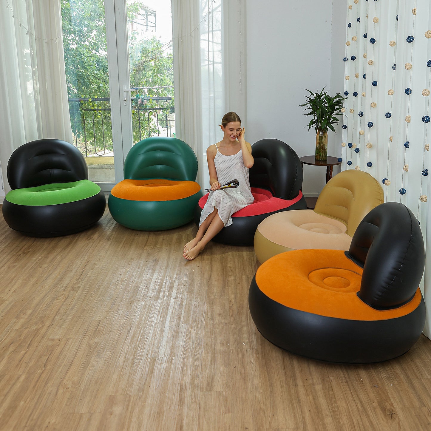Damen Ergonomischer Sitzsack mit Rückenstütze Karnz