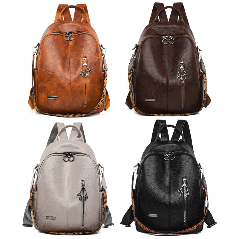 Lässiger Leder-Rucksack Karnz
