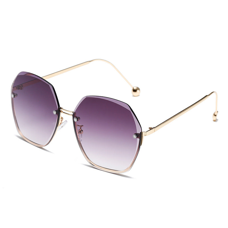 Damen große geometrische Sonnenbrille Karnz