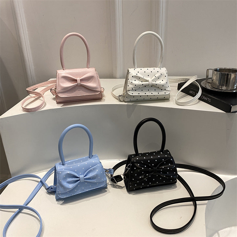 Polka Dot Strukturierte Handtasche