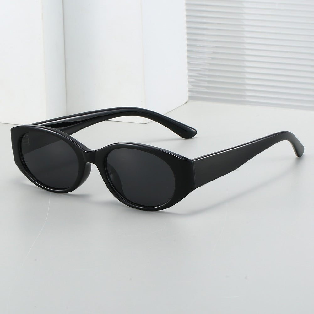 Damen modische Sonnenbrille mit geschwungenem Design und eleganter Form Karnz