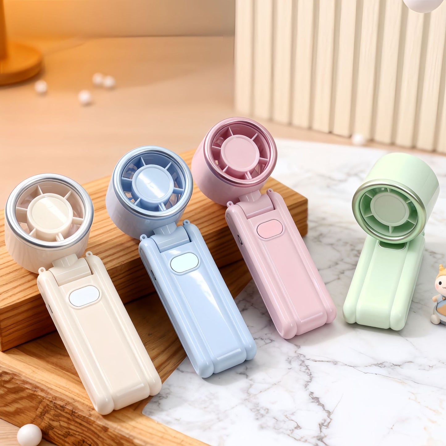 Damen Tragbarer Handventilator mit USB-Ladefunktion und ergonomischem Design Karnz