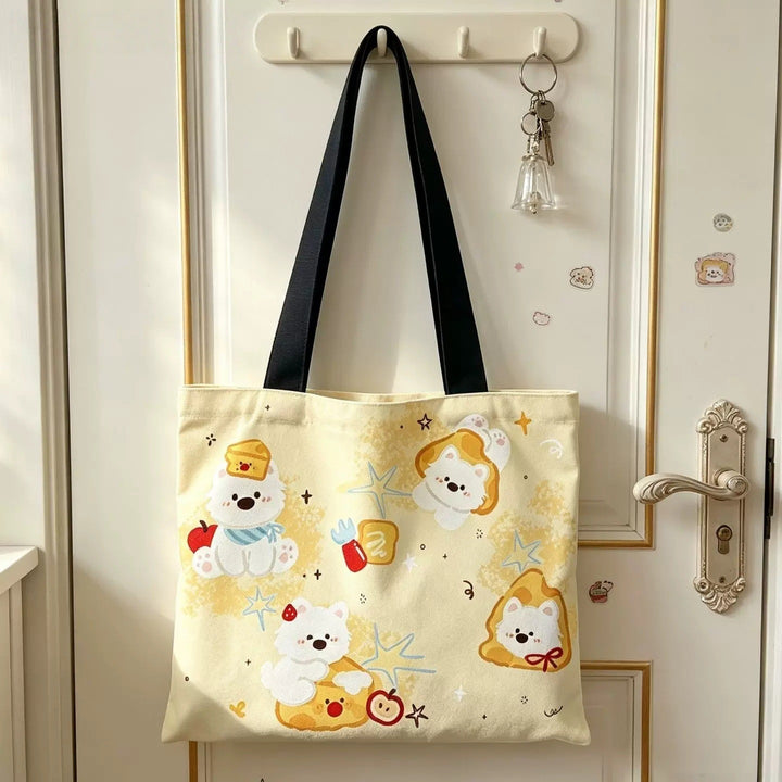 Süße Tiermotiv-Canvas-Tasche
