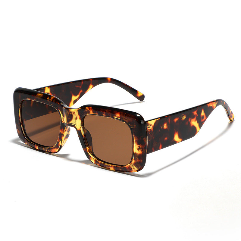 Damen moderne quadratische Sonnenbrille mit farblich abgestimmtem Muster Karnz