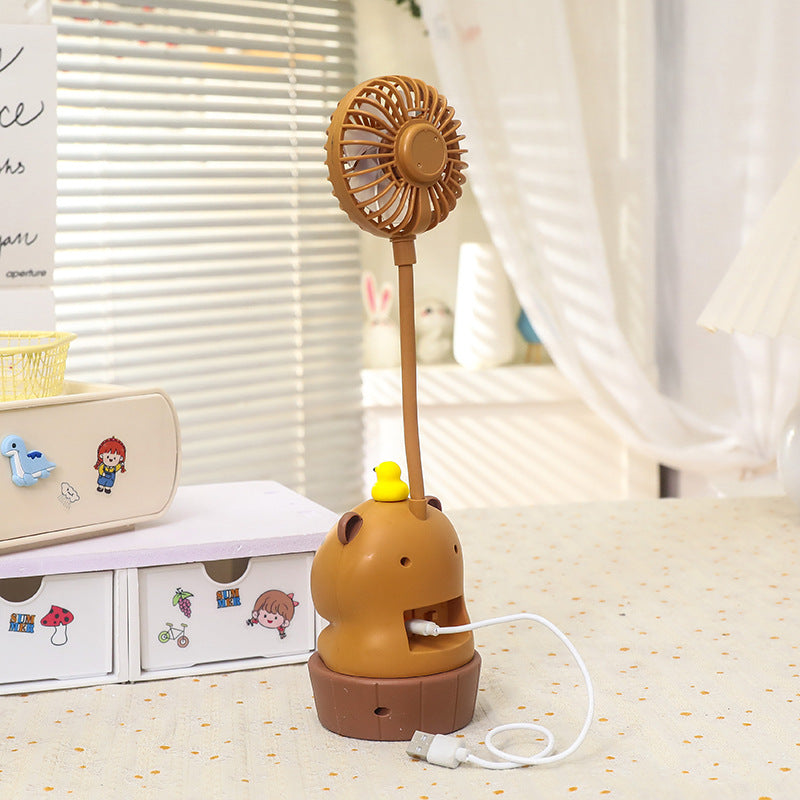 Damen Tragbarer Tischventilator im lustigen Bärenmotiv Karnz