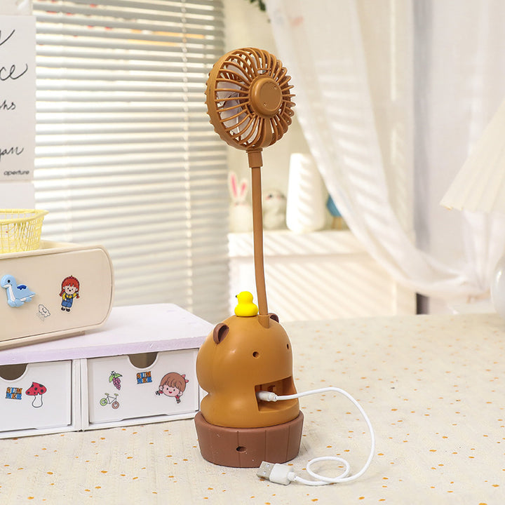 Damen Tragbarer Tischventilator im lustigen Bärenmotiv Karnz