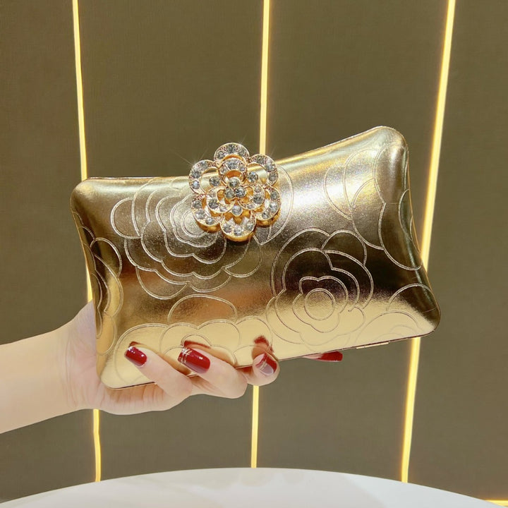 Elegante floral verzierte Abend Clutch