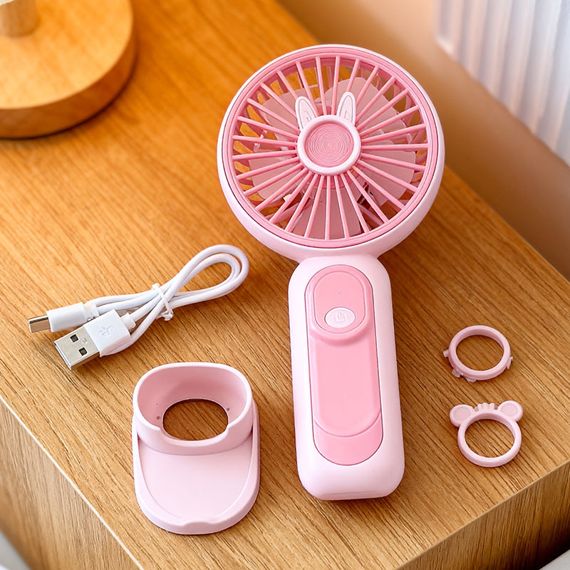 Damen Handventilator mit integriertem USB-Anschluss und süßem Tierdesign Karnz