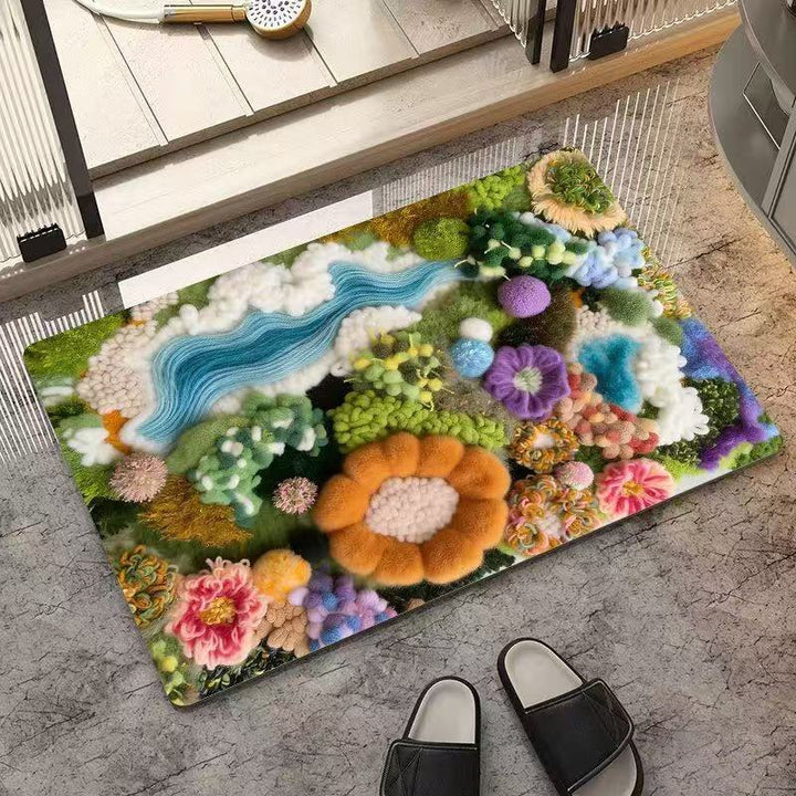 Blumenmusterteppich
