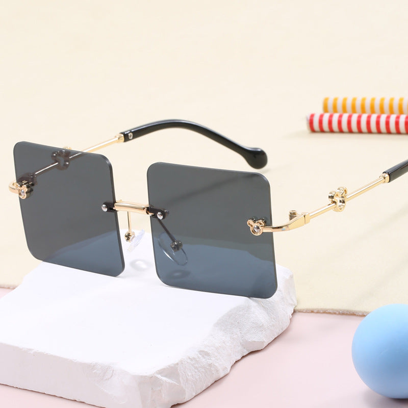 Damen quadratische Sonnenbrille mit luxuriösem, hochwertigem Rahmen Karnz