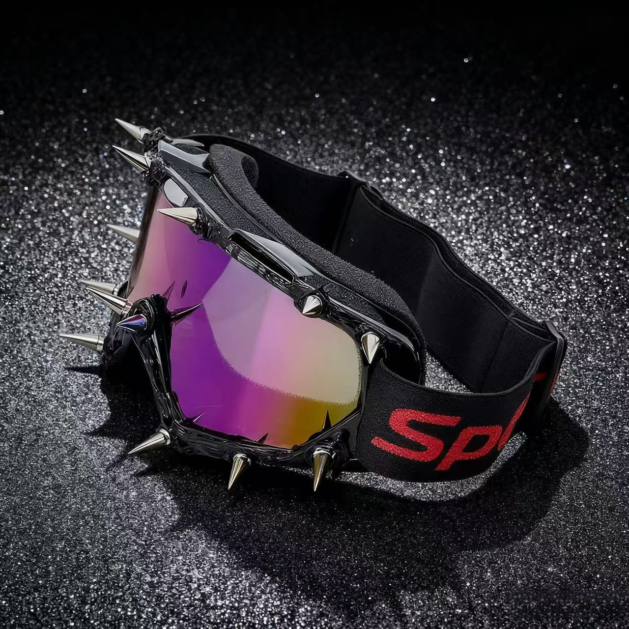 Damen sportliche Skibrille mit spitzen Akzenten Karnz