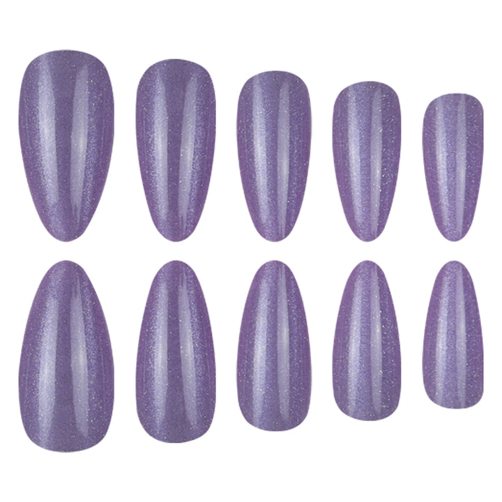 Sparkling Lange Stiletto Press-On Nägel Karnz