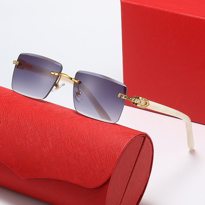 Damen modische quadratische Sonnenbrille mit luxuriösem Akzent und UV-Schutz Karnz