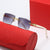Damen modische quadratische Sonnenbrille mit luxuriösem Akzent und UV-Schutz Karnz