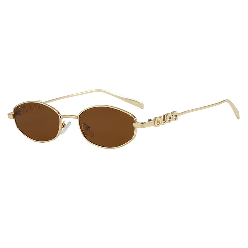 Damen modische Sonnenbrille mit elegantem Edelstahlrahmen und UV-Schutz Karnz