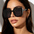 Damen fashion Sonnenbrille mit einzigartigem Rahmen und extravagantem Design Karnz