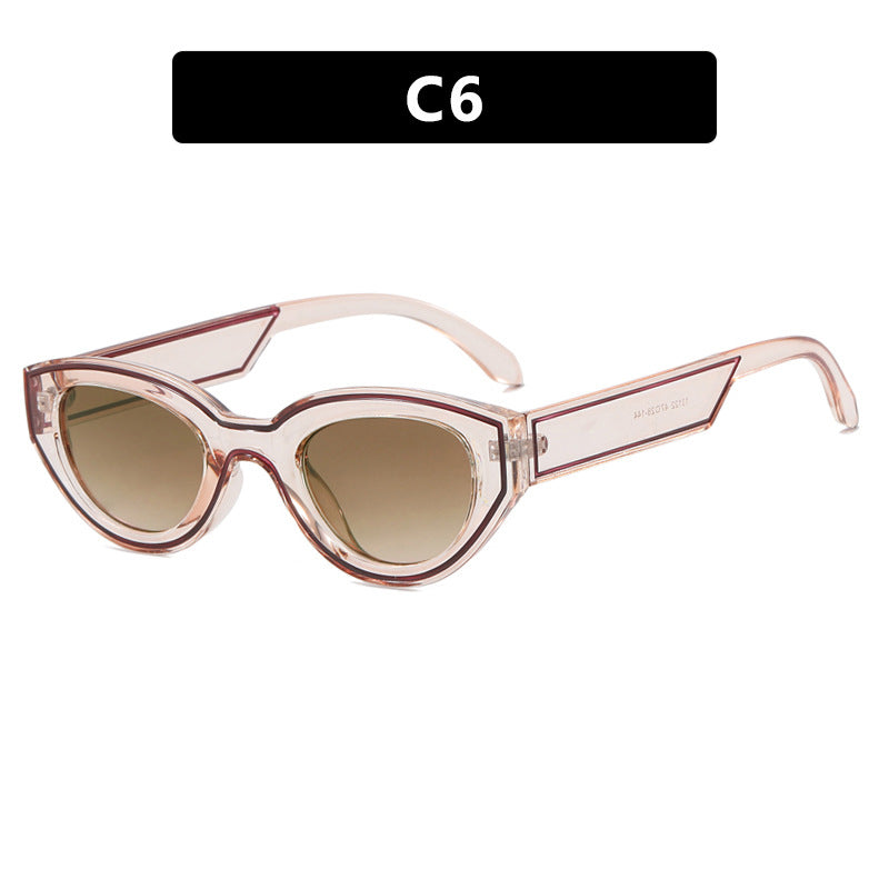 Damen Cat-Eye Sonnenbrille mit robustem transparenten Rahmen und schützendem UV-Filter Karnz