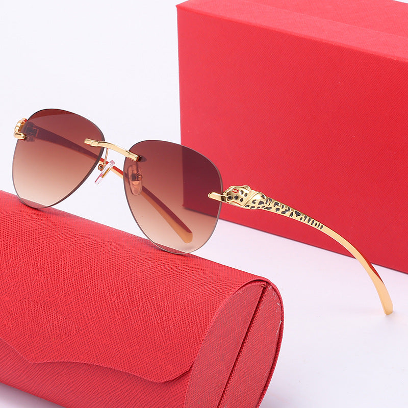 Damen elegante Piloten-Sonnenbrille mit luxuriösem Goldrahmen und schützenden Gläsern Karnz