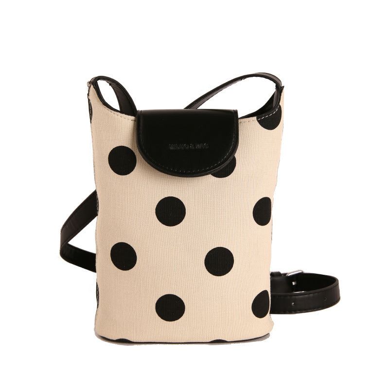 WoStylish Gepunktete Mini Umhängetasche Karnz