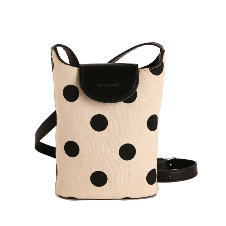 WoStylish Gepunktete Mini Umhängetasche Karnz