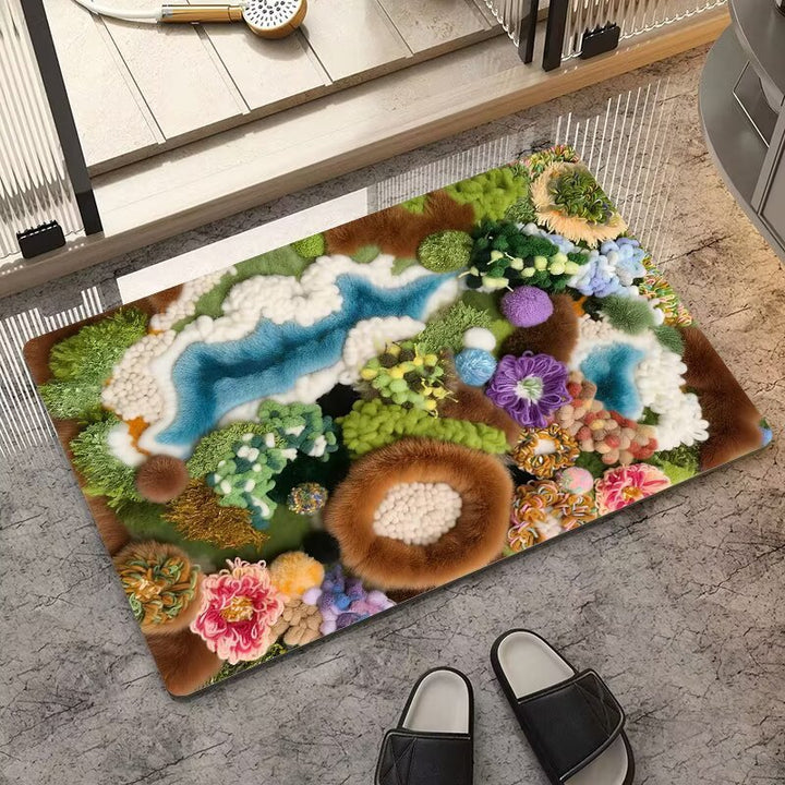 Blumenmusterteppich