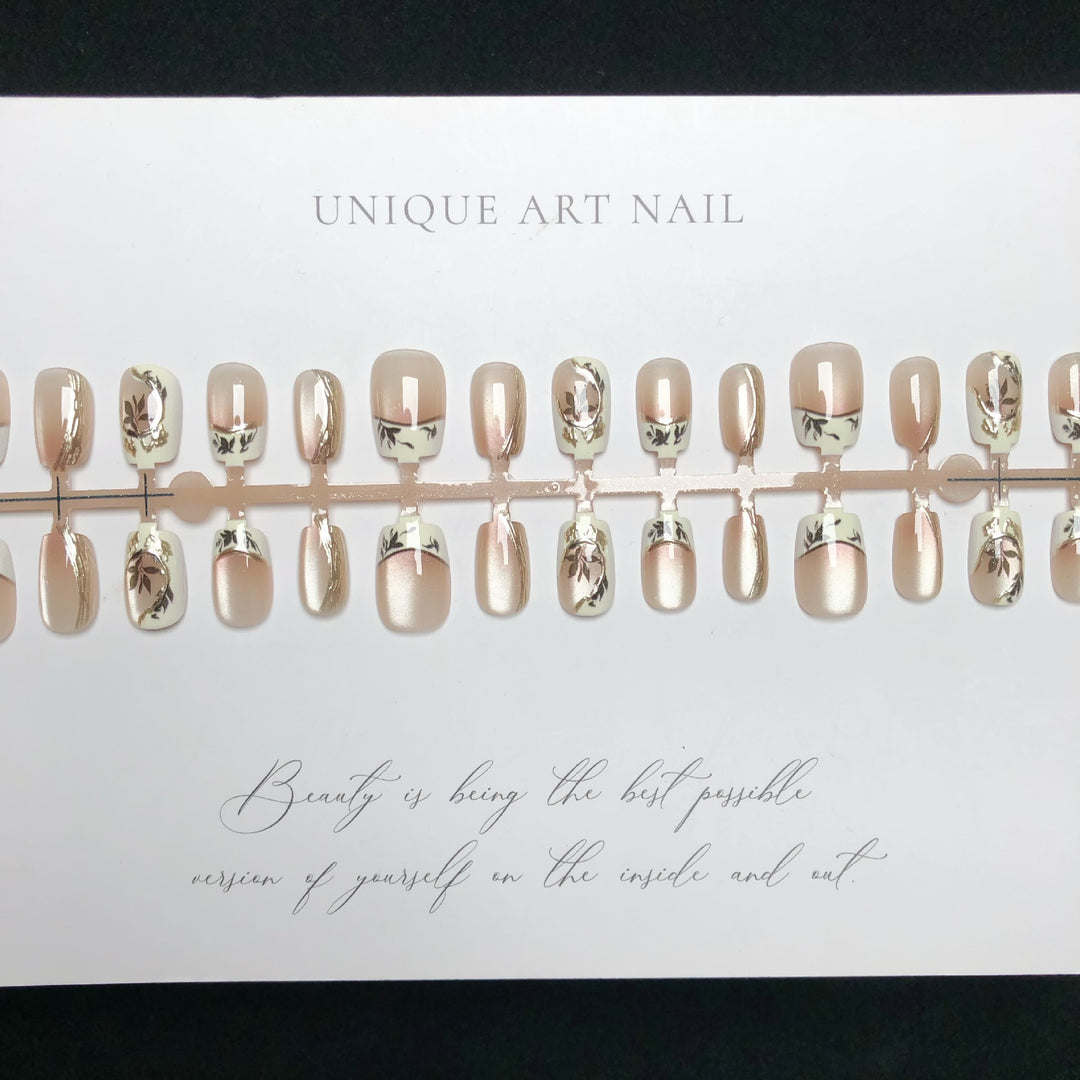 Elegante Floral Druck Press-On Nail Set