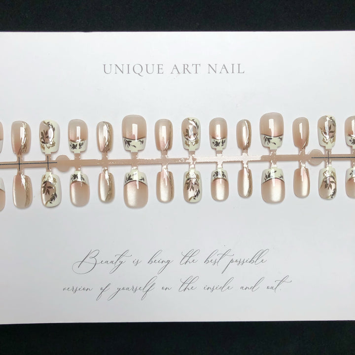 Elegante Floral Druck Press-On Nail Set