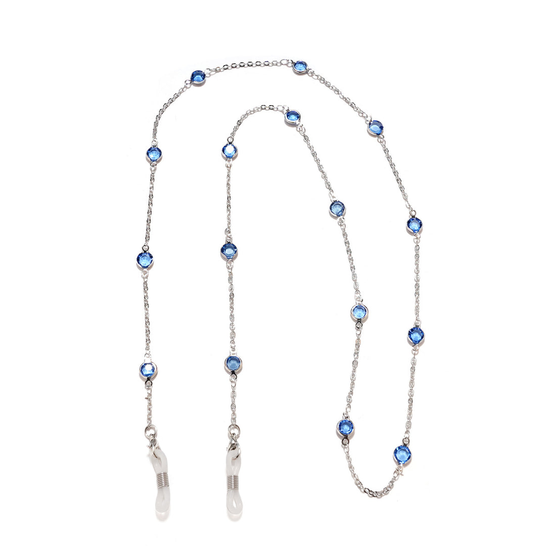 Elegante, mit Kristallen verzierte Brillen-Kette Karnz