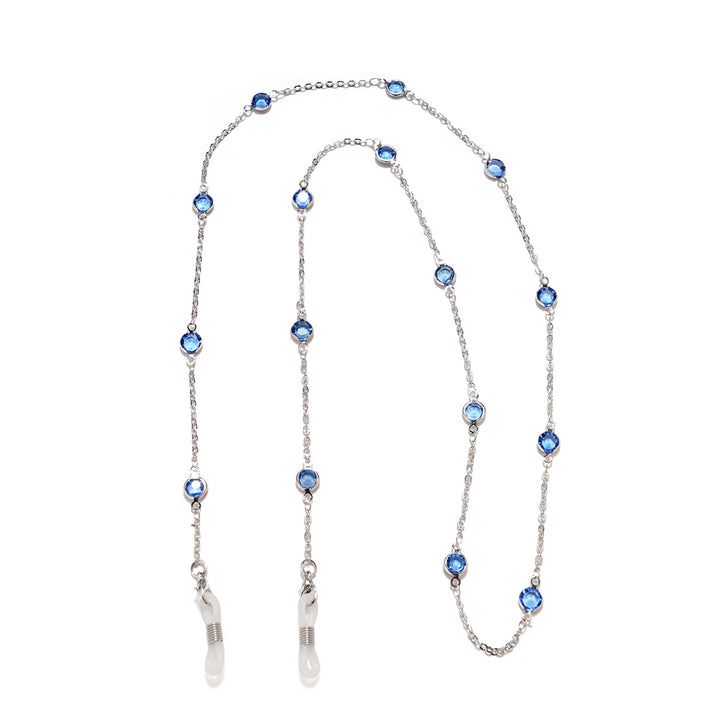 Elegante, mit Kristallen verzierte Brillen-Kette Karnz