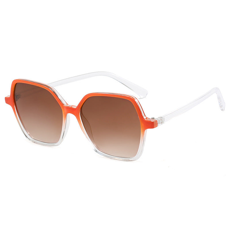 Damen oversized Sonnenbrille mit modernem, transparentem Rahmen Karnz