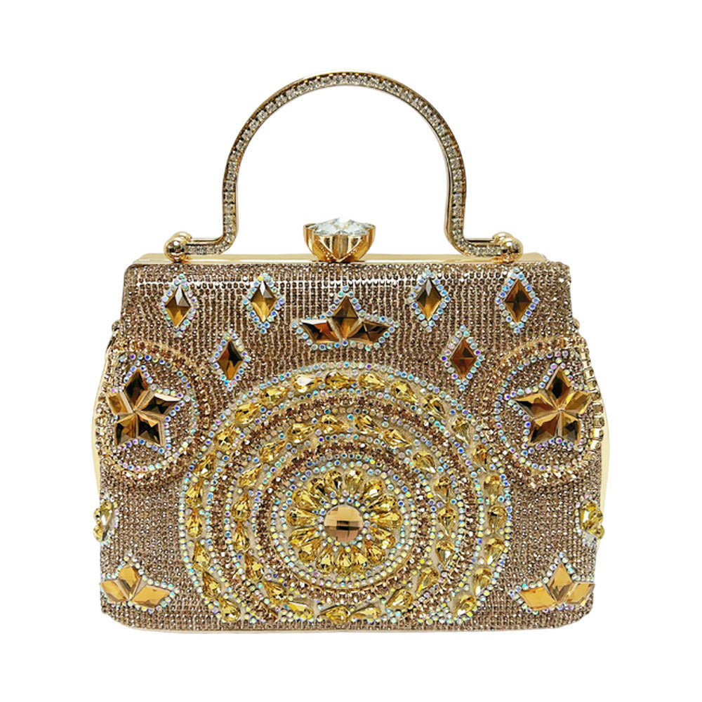 Kristallverzierte Abendclutch