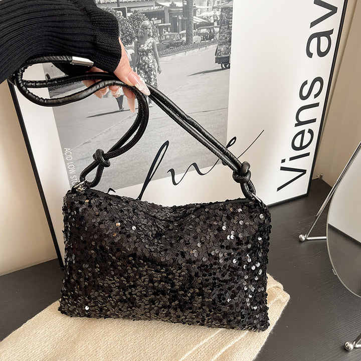WoSparkling Pailletten Abendhandtasche Karnz