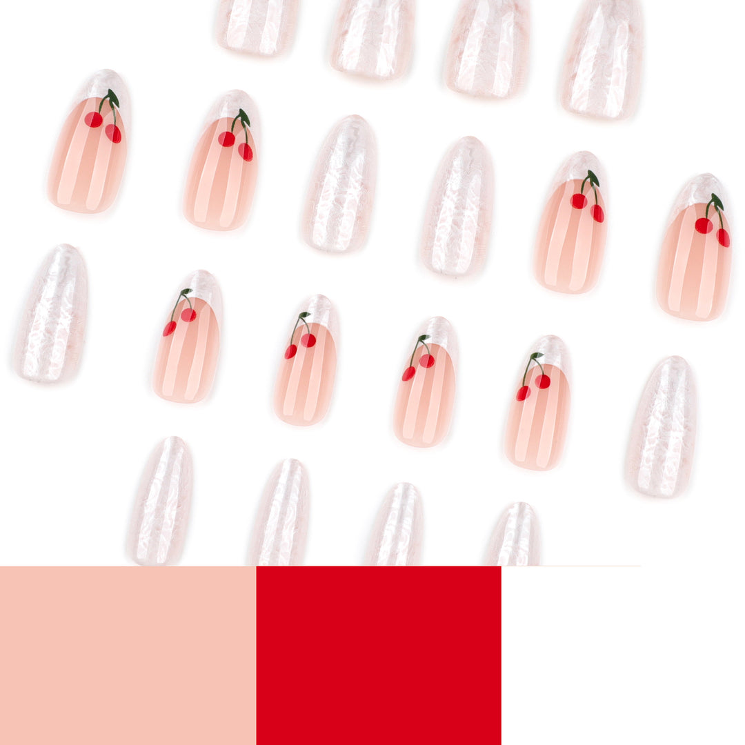 Kunstvolle Nagelverlängerungen mit fruchtigem Design Karnz