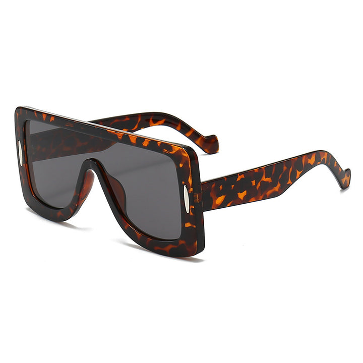 Damen Oversized Sonnenbrille im modernen Bauhaus-Stil Karnz