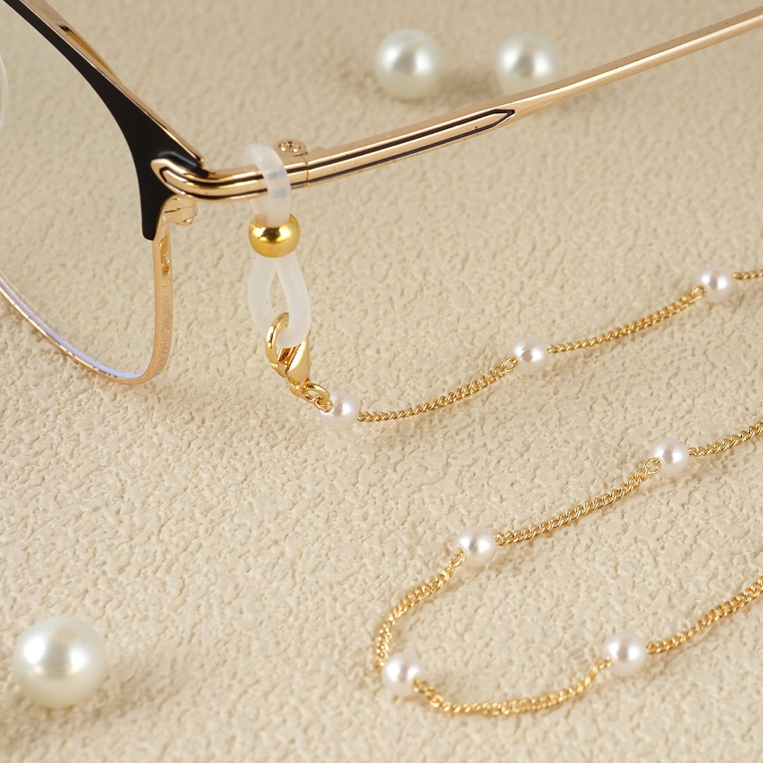 Eleganter mit Perlen verzierter Brillenhalter Karnz