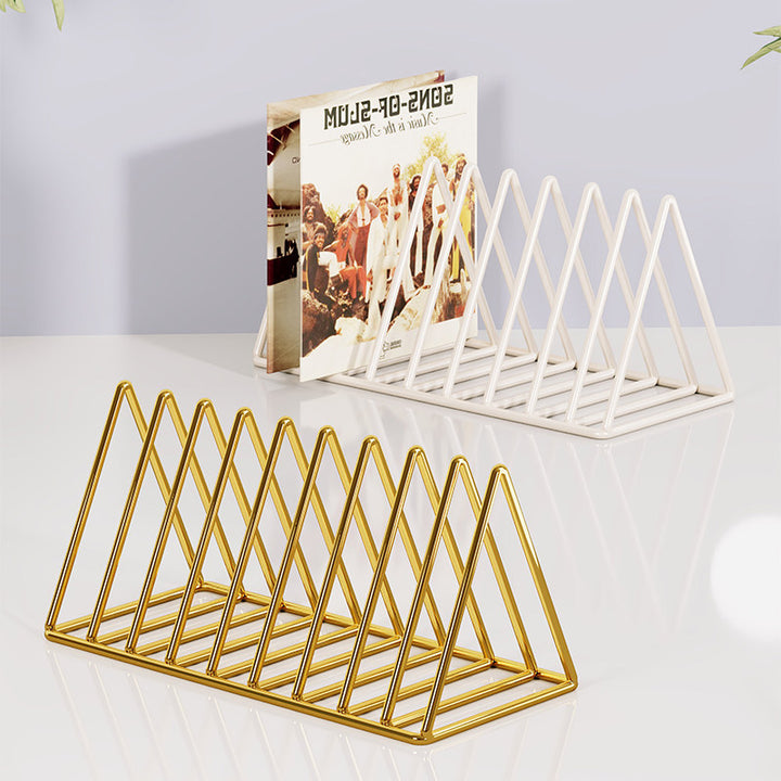 Dreieckiger Metalldraht Schallplatten- & Buchorganisator Rack