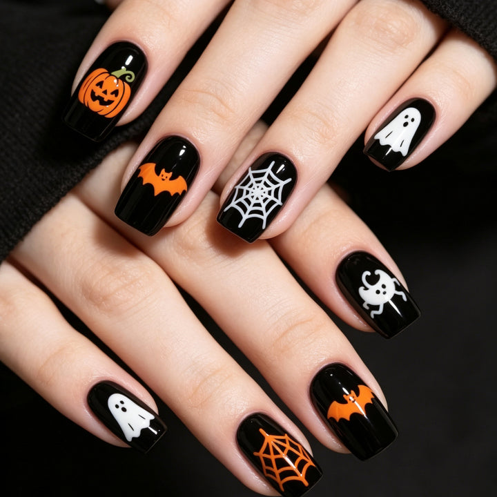 Kreative Halloween-Themen Acrylnägel Kunstverzierungen Karnz