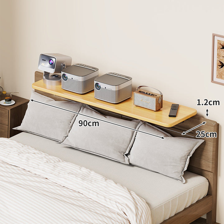 Slim Floating Kopfteil Nachttischregal mit ultra-dünnem Profil und abgerundeten Ecken