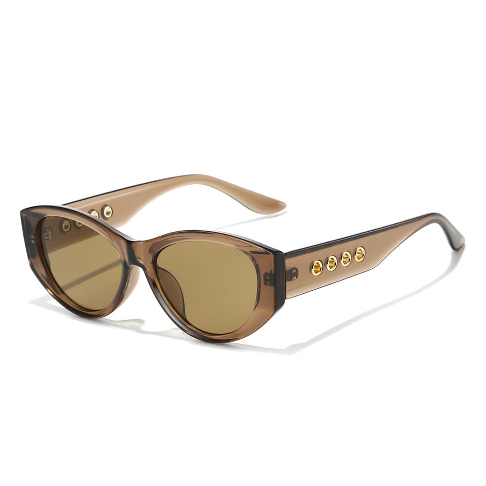 Cat-Eye Sonnenbrille mit dekorativen goldenen Akzenten Karnz