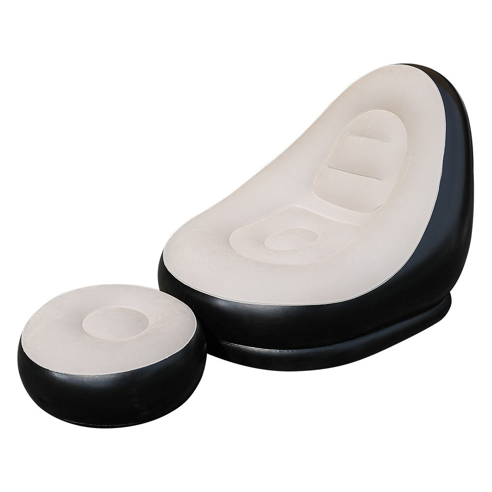 Damen Aufblasbare Relaxliege mit ergonomischem Fußhocker Karnz