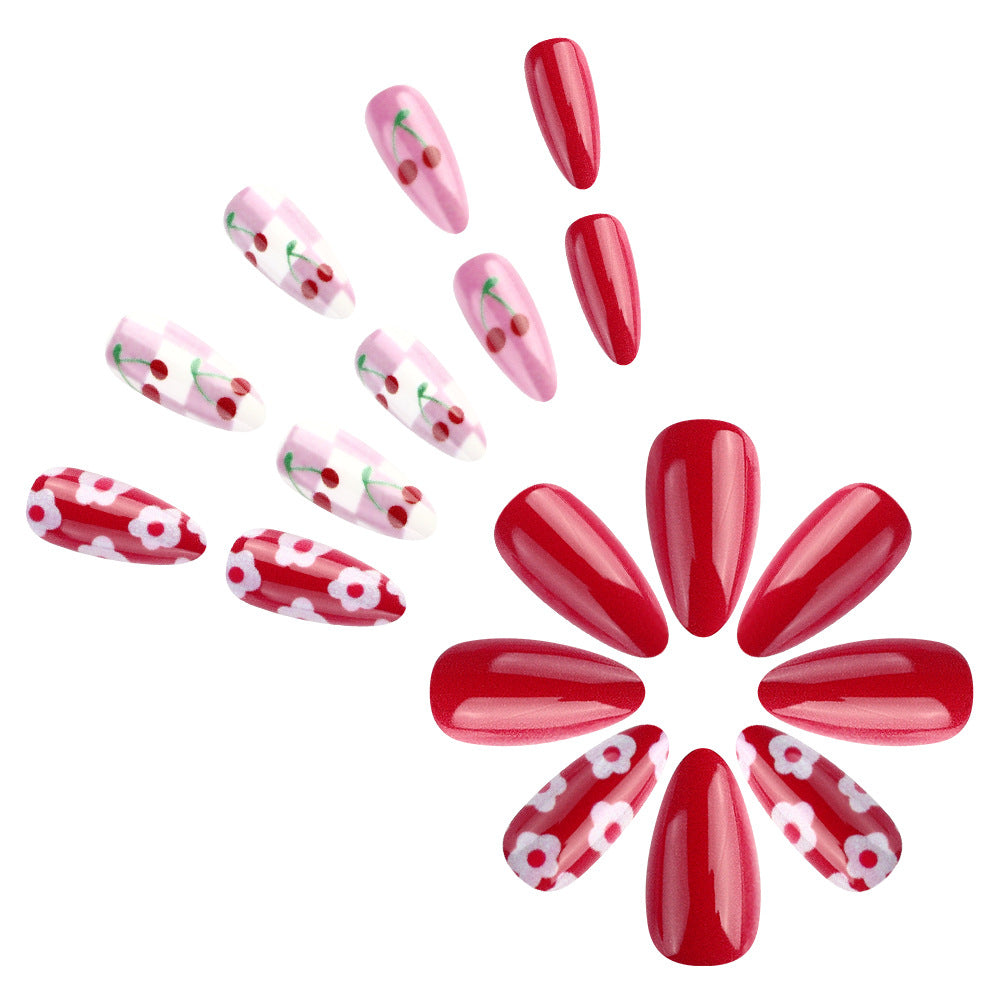 Künstlerisches Kirschblüten Nageldesign Karnz