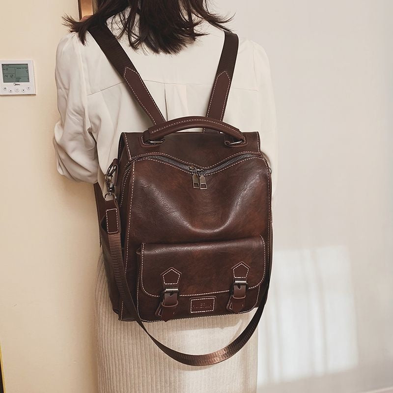 Multifunktionaler Leder-Rucksack Karnz