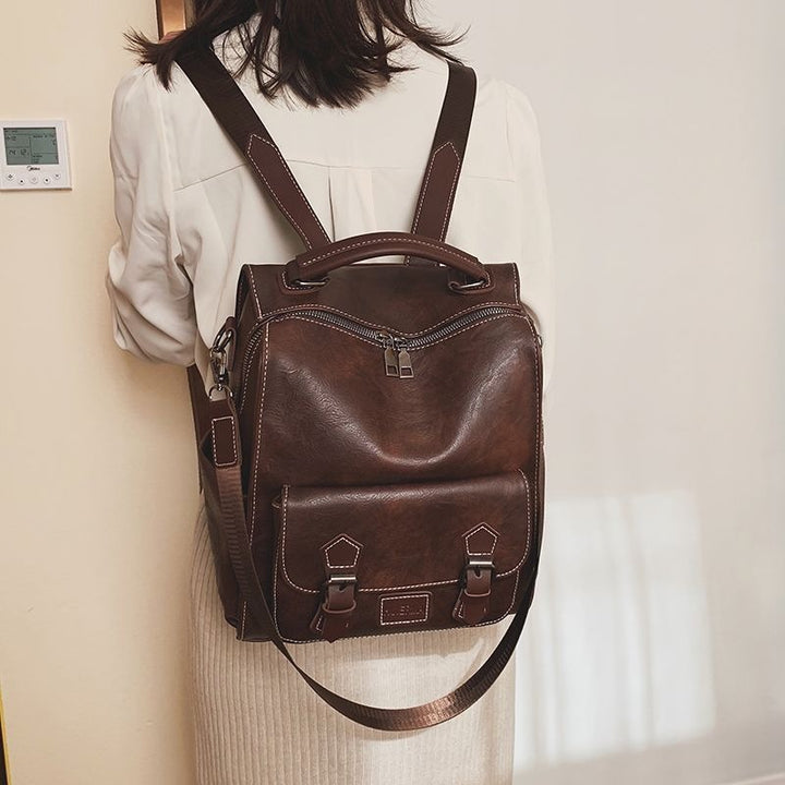 Multifunktionaler Leder-Rucksack Karnz