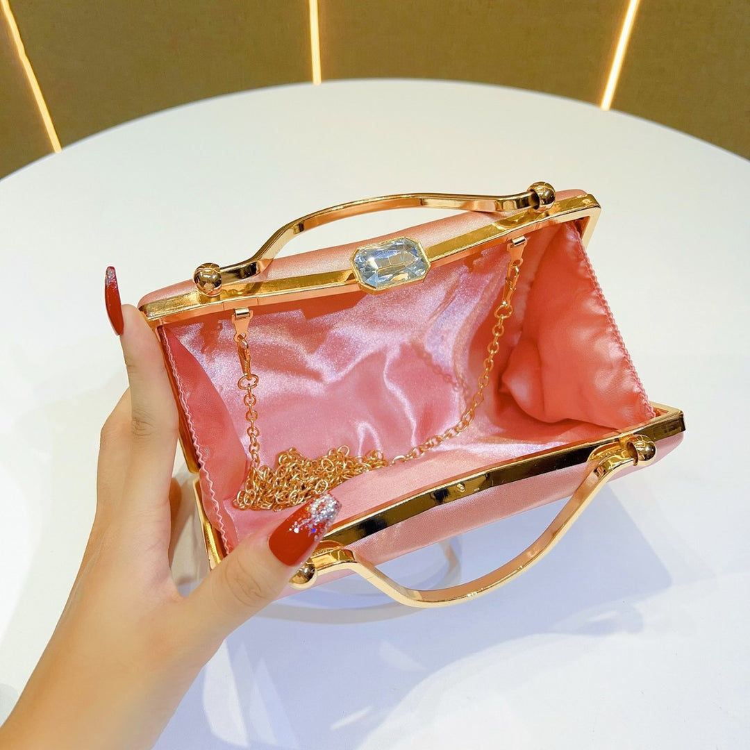 Vintage Satin Abendhandtasche
