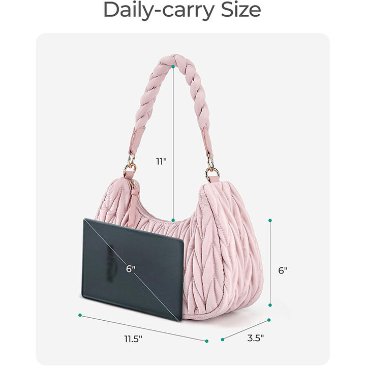 Modische Schultertasche mit Geflochtenem Trageriemen Karnz
