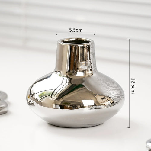 Moderner Metallic Keramik Vase