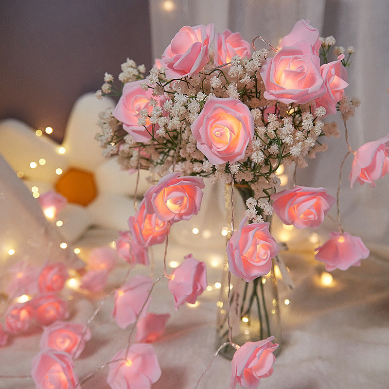 Dekorative LED Rosenlichterkette Karnz
