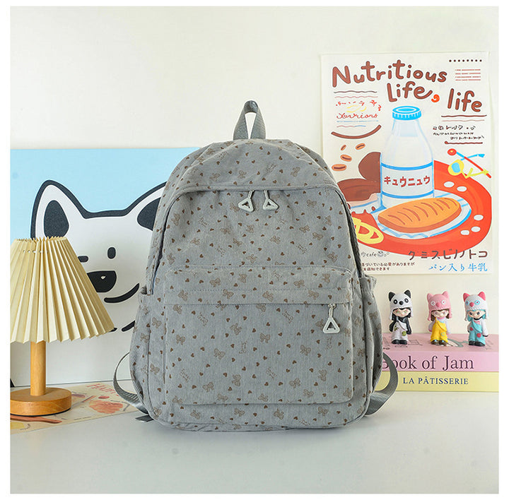 Stylische Herz-Print Freizeit-Rucksack